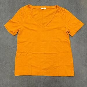 GAP Plain Orange V Neck T Shirt